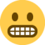 GRIMACING FACE emoji in Twitter's design style - Unicode 1F62C