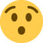 HUSHED FACE emoji in Twitter's design style - Unicode 1F62F