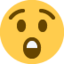 ASTONISHED FACE emoji in Twitter's design style - Unicode 1F632