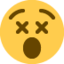 DIZZY FACE emoji in Twitter's design style - Unicode 1F635