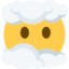 FACE IN CLOUDS emoji in Twitter's design style - Unicode 1F636-200D-1F32B-FE0F