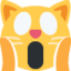 WEARY CAT FACE emoji in Twitter's design style - Unicode 1F640