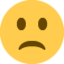 SLIGHTLY FROWNING FACE emoji in Twitter's design style - Unicode 1F641