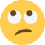 FACE WITH ROLLING EYES emoji in Twitter's design style - Unicode 1F644