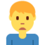 MAN FROWNING emoji in Twitter's design style - Unicode 1F64D-200D-2642-FE0F