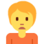 PERSON FROWNING emoji in Twitter's design style - Unicode 1F64D