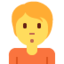 PERSON WITH POUTING FACE emoji in Twitter's design style - Unicode 1F64E