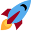 ROCKET emoji in Twitter's design style - Unicode 1F680