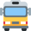 ONCOMING BUS emoji in Twitter's design style - Unicode 1F68D