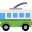 TROLLEYBUS emoji in Twitter's design style - Unicode 1F68E