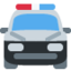 ONCOMING POLICE CAR emoji in Twitter's design style - Unicode 1F694