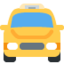 ONCOMING TAXI emoji in Twitter's design style - Unicode 1F696