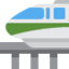 MONORAIL emoji in Twitter's design style - Unicode 1F69D