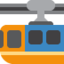 SUSPENSION RAILWAY emoji in Twitter's design style - Unicode 1F69F