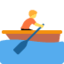 ROWBOAT emoji in Twitter's design style - Unicode 1F6A3