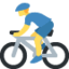 MAN BIKING emoji in Twitter's design style - Unicode 1F6B4-200D-2642-FE0F