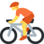 BICYCLIST emoji in Twitter's design style - Unicode 1F6B4