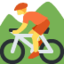 MOUNTAIN BICYCLIST emoji in Twitter's design style - Unicode 1F6B5