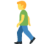 MAN WALKING emoji in Twitter's design style - Unicode 1F6B6-200D-2642-FE0F