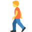 PEDESTRIAN emoji in Twitter's design style - Unicode 1F6B6