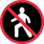 NO PEDESTRIANS emoji in Twitter's design style - Unicode 1F6B7