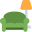 COUCH AND LAMP emoji in Twitter's design style - Unicode 1F6CB-FE0F