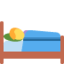 SLEEPING ACCOMMODATION emoji in Twitter's design style - Unicode 1F6CC