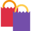 SHOPPING BAGS emoji in Twitter's design style - Unicode 1F6CD-FE0F