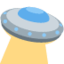 FLYING SAUCER emoji in Twitter's design style - Unicode 1F6F8