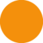 LARGE ORANGE CIRCLE emoji in Twitter's design style - Unicode 1F7E0