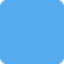 LARGE BLUE SQUARE emoji in Twitter's design style - Unicode 1F7E6