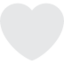 WHITE HEART emoji in Twitter's design style - Unicode 1F90D