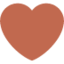 BROWN HEART emoji in Twitter's design style - Unicode 1F90E