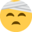 FACE WITH HEAD-BANDAGE emoji in Twitter's design style - Unicode 1F915