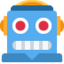 ROBOT FACE emoji in Twitter's design style - Unicode 1F916