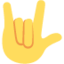 I LOVE YOU HAND SIGN emoji in Twitter's design style - Unicode 1F91F