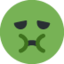 NAUSEATED FACE emoji in Twitter's design style - Unicode 1F922