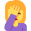 WOMAN FACEPALMING emoji in Twitter's design style - Unicode 1F926-200D-2640-FE0F