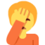 FACE PALM emoji in Twitter's design style - Unicode 1F926