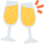 CLINKING GLASSES emoji in Twitter's design style - Unicode 1F942