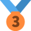 THIRD PLACE MEDAL emoji in Twitter's design style - Unicode 1F949