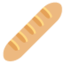 BAGUETTE BREAD emoji in Twitter's design style - Unicode 1F956