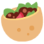 STUFFED FLATBREAD emoji in Twitter's design style - Unicode 1F959