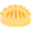 DUMPLING emoji in Twitter's design style - Unicode 1F95F