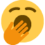 YAWNING FACE emoji in Twitter's design style - Unicode 1F971