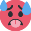 OVERHEATED FACE emoji in Twitter's design style - Unicode 1F975