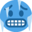 FREEZING FACE emoji in Twitter's design style - Unicode 1F976