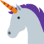 UNICORN FACE emoji in Twitter's design style - Unicode 1F984