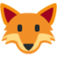 FOX FACE emoji in Twitter's design style - Unicode 1F98A