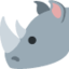 RHINOCEROS emoji in Twitter's design style - Unicode 1F98F